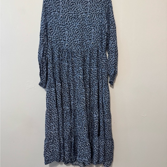 Blue Casual Midi Flowy Dress - Picture 4 of 4